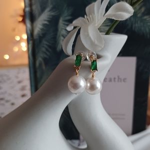 Zircon / Pearl Drop Earrings